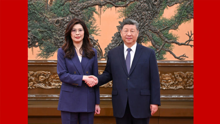 习近平总书记会见中国国民党主席郑丽文